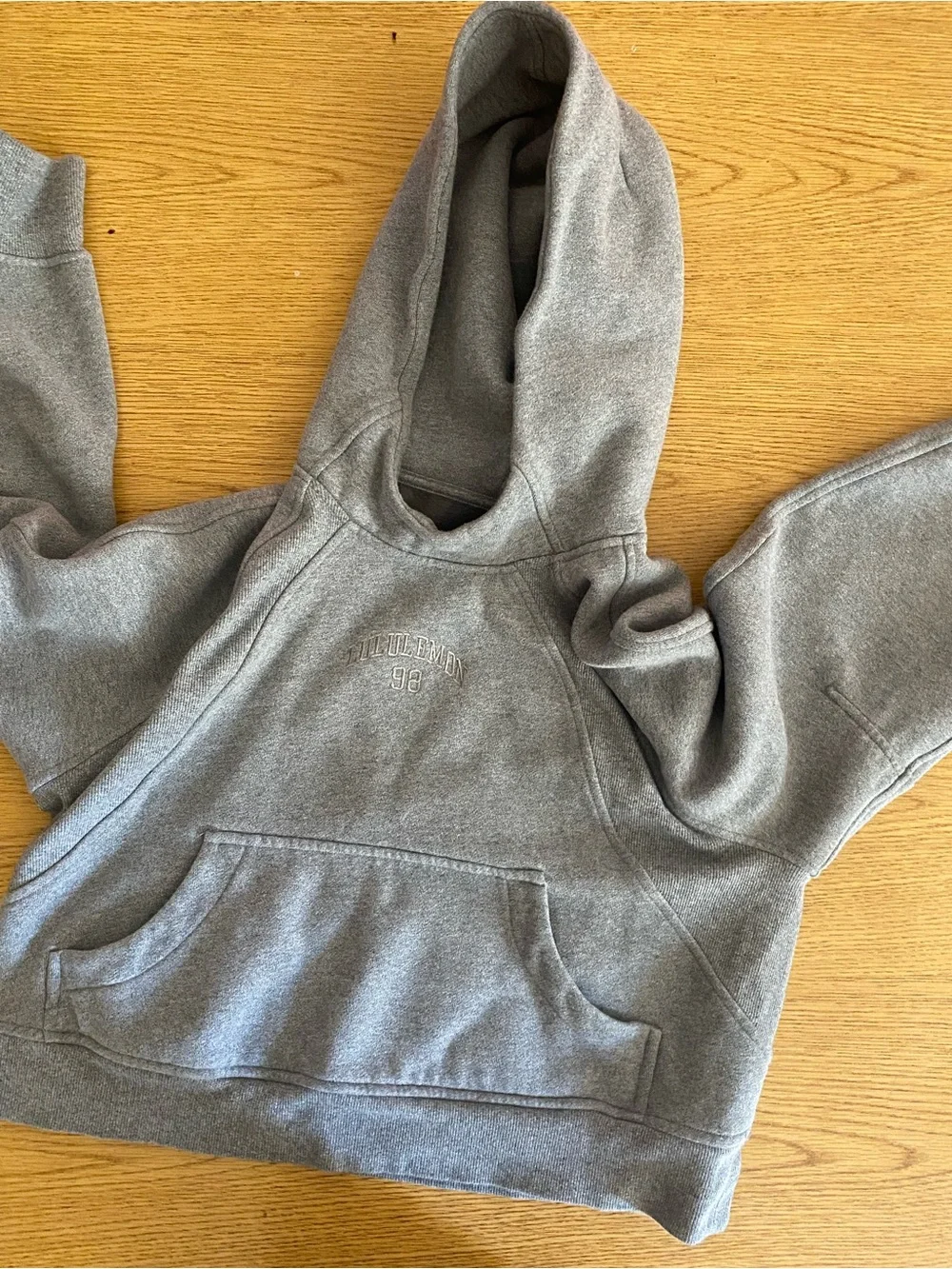 lululemon Gray cropped Hoodie Sweatshirt